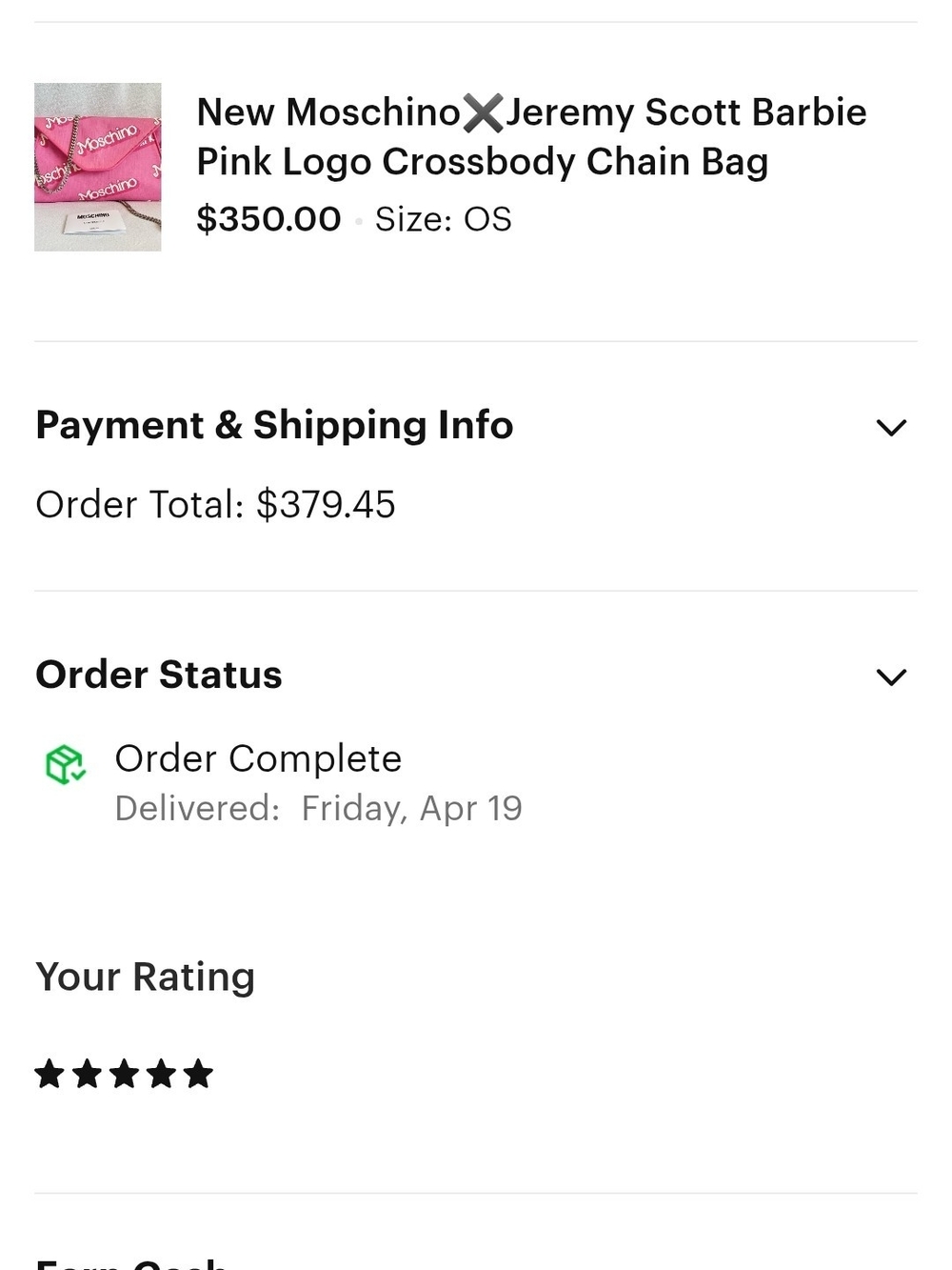 Moschino By Jeremy Scott Pink Barbie Logo Crossbody Bag - Picture 2 of 16